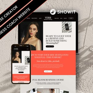 Website Template Showit Business Coach Website Marketing Agency Course Website Social Media Manager Website Design Custom Sales Page Website