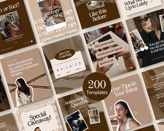 Social Media Manager Instagram Templates Canva Coaching Instagram Post Story Templates Neutral Instagram Small Business IG Carousel Template