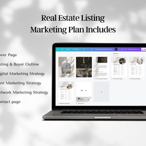 Real Estate Marketing Plan New Listing Template Realtor Marketing Strategy Property Listing Presentation Canva Real Estate Template Marketing For Agents