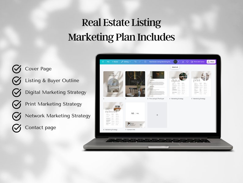 Real Estate Marketing Plan New Listing Template Realtor Marketing Strategy Property Listing Presentation Canva Real Estate Template Marketing For Agents