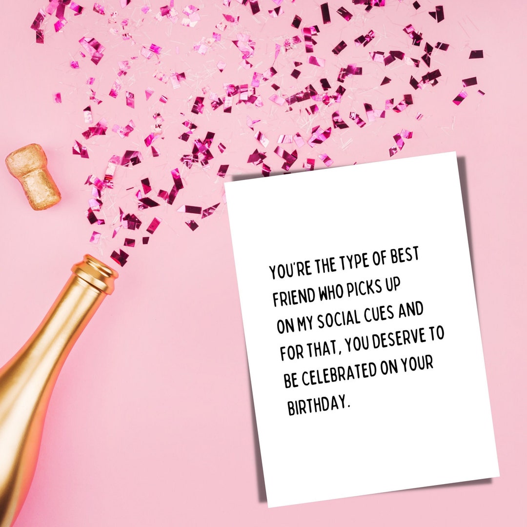 Funny Best Friend Birthday Card Printable Funny Birthday Card for ...