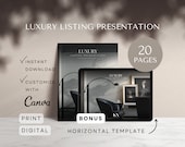 Listing Presentation Real Estate Template Canva Luxury Pre Listing Presentation Seller Guide CMA Real Estate Packet Digital Realtor Marketin