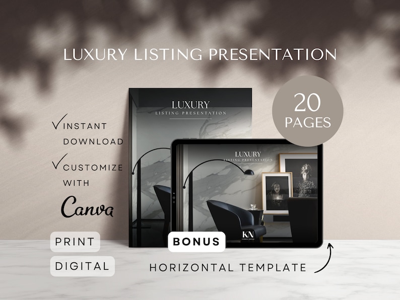 Listing Presentation Real Estate Template Canva Luxury Pre Listing ...