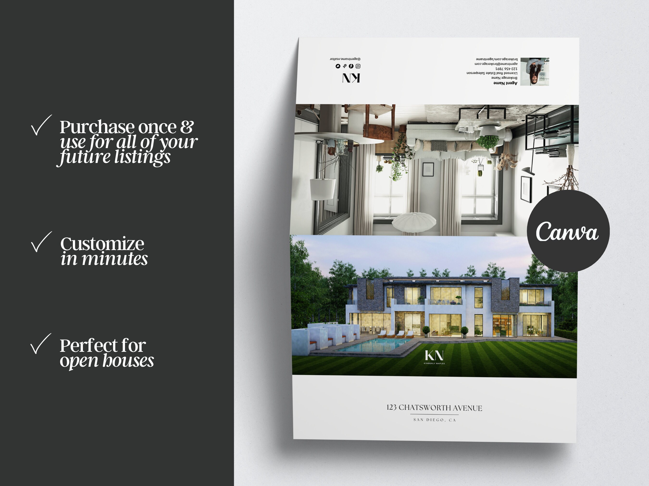 Bifold Template Real Estate Brochure Just Listed Real Estate Template ...