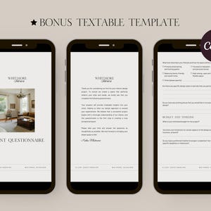 Modelo de questionário para clientes de design de interiores no Canva (editável) - Formulário de cadastro de clientes - Consulta de design de interiores - Novo cliente - Decorador de interiores imagem 6