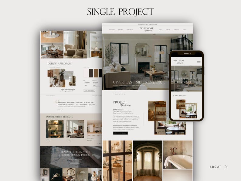 Interior Design Website Template Showit Luxury Interior Designer ...