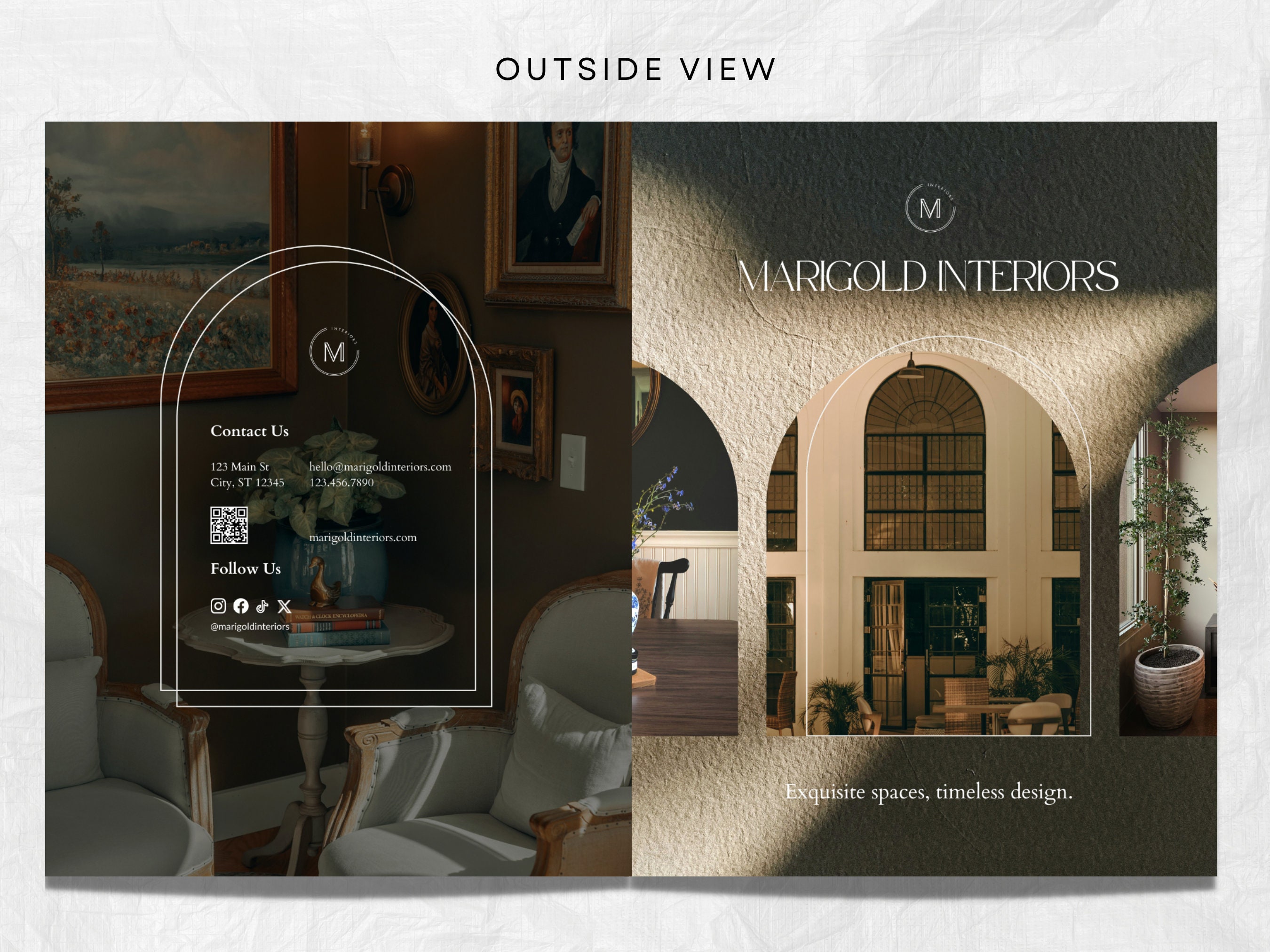 Interior Designer Brochure Canva Template Interior Design Services ...