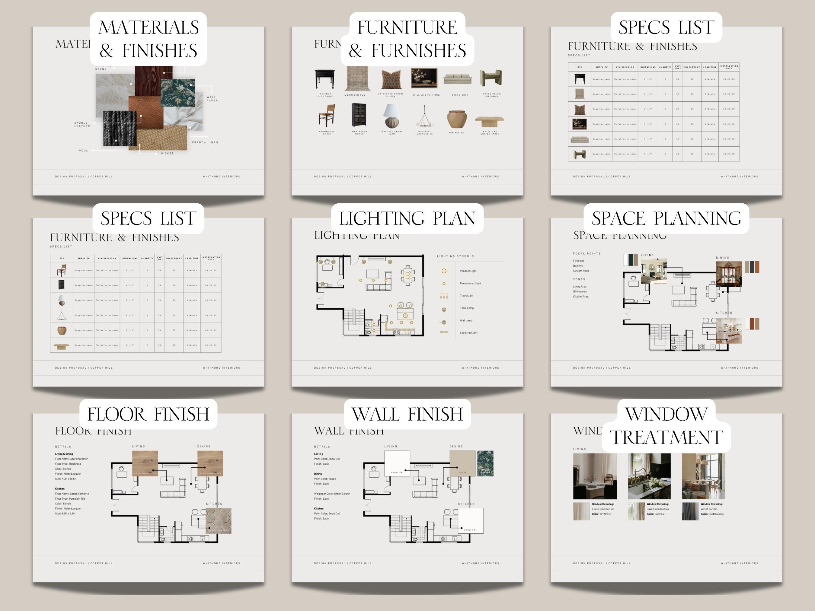 Interior Design Client Presentation Template Canva Project Proposal ...