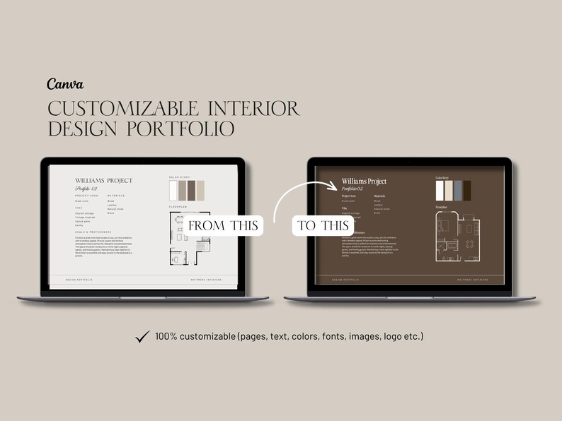 Interior Design Portfolio Template Canva Interior Design Presentation ...