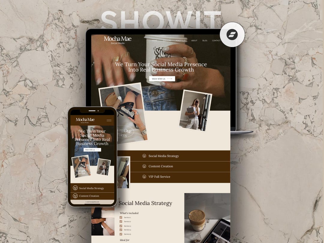 Social Media Agency Website Showit Template Marketing Agency Website ...