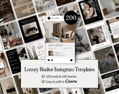 Realtor Instagram Post Story Social Media Canva Templates Real Estate Agent Instagram Bundle Luxury Real Estate IG Templates Modern Agent