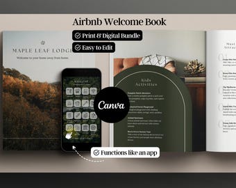 Airbnb Welcome Book Template Airbnb Digital Guidebook Airbnb Host Bundle Vacation Rental Welcome Book Vrbo Bundle Custom Airbnb Guest Book