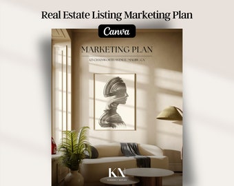 Modèle de plan marketing pour une annonce immobilière Stratégie marketing pour la présentation d'une annonce immobilière de luxe pour l'agent commercial