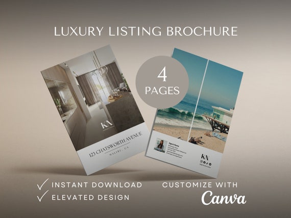 4 page real estate brochure luxury property brochure real estate listing brochure open house brochure template half fold brochure layout