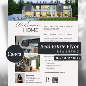 Peut inclure: Une brochure immobilière pour une nouvelle propriété au 1983 Chatsworth Avenue à Dallas, Texas. La brochure présente une photo de l'extérieur de la maison, une photo de la cuisine et une photo d'un bureau à domicile. La brochure comprend également des informations sur les caractéristiques de la maison, telles qu'une cuisine de chef, une technologie domotique et une piscine creusée. La brochure mesure 8,5 pouces par 11 pouces.