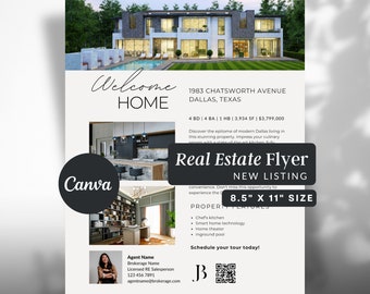 Real estate flyer template property flyer open house feature sheet real estate marketing property brochure design just listed template
