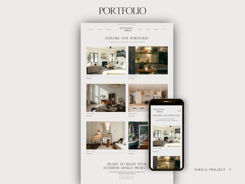 Interior Design Website Template Showit Luxury Interior Designer ...