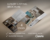 Luxury property brochure 4 page real estate brochure open house brochure real estate listing brochure template half fold brochure layout