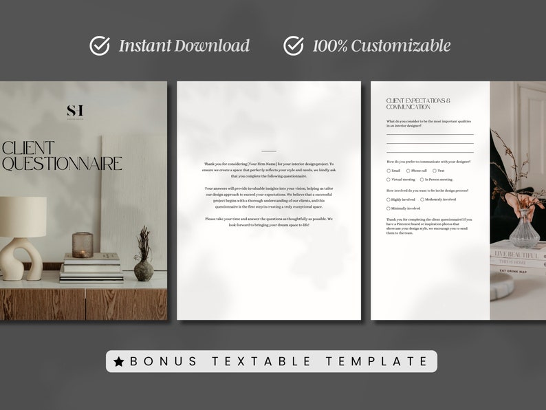Professional Interior Designer Template Client Intake Form Interior ...