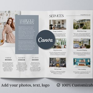 Luxury Interior Design Business Brochure Template Canva Custom Interior ...