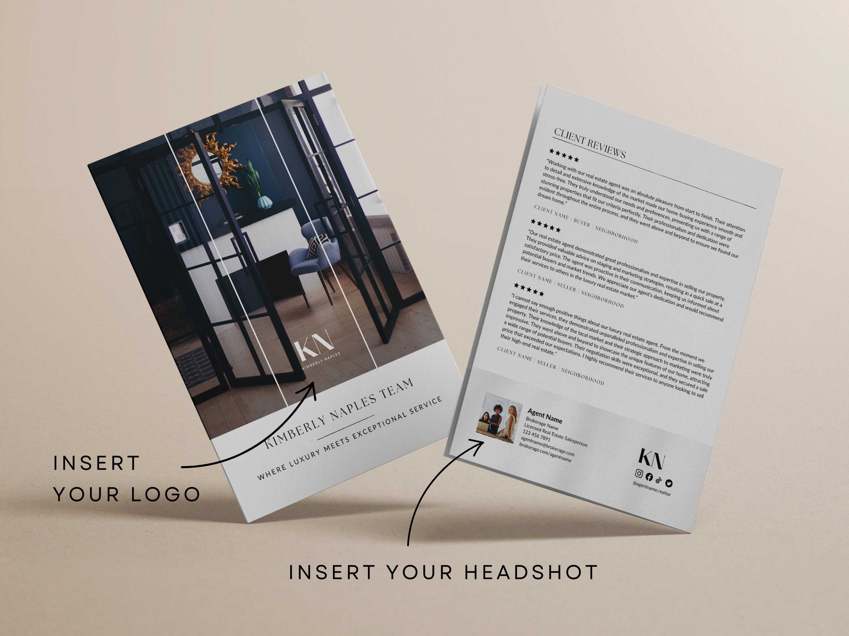 Brochure Real Estate Template Agent Bio Brochure Template Download Real ...
