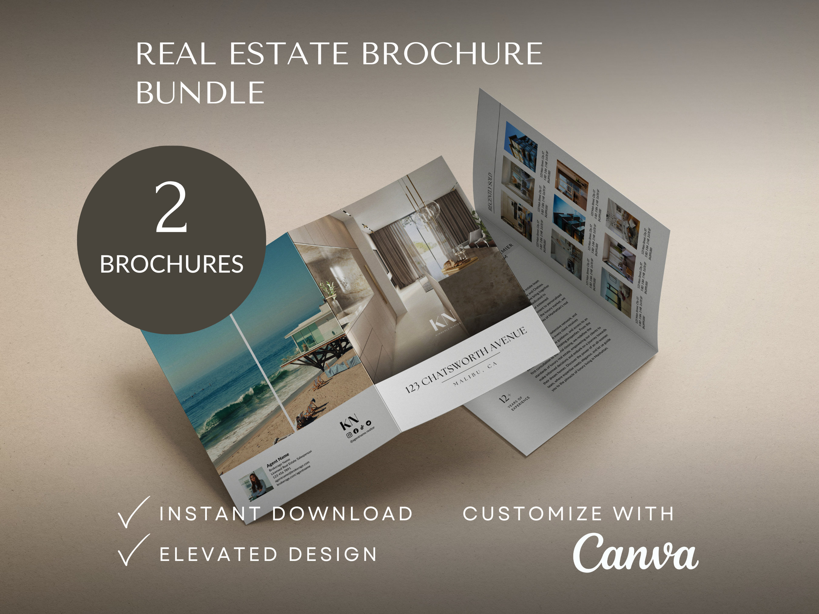 Property Brochure Real Estate Template 4 Page Real Estate Brochure ...