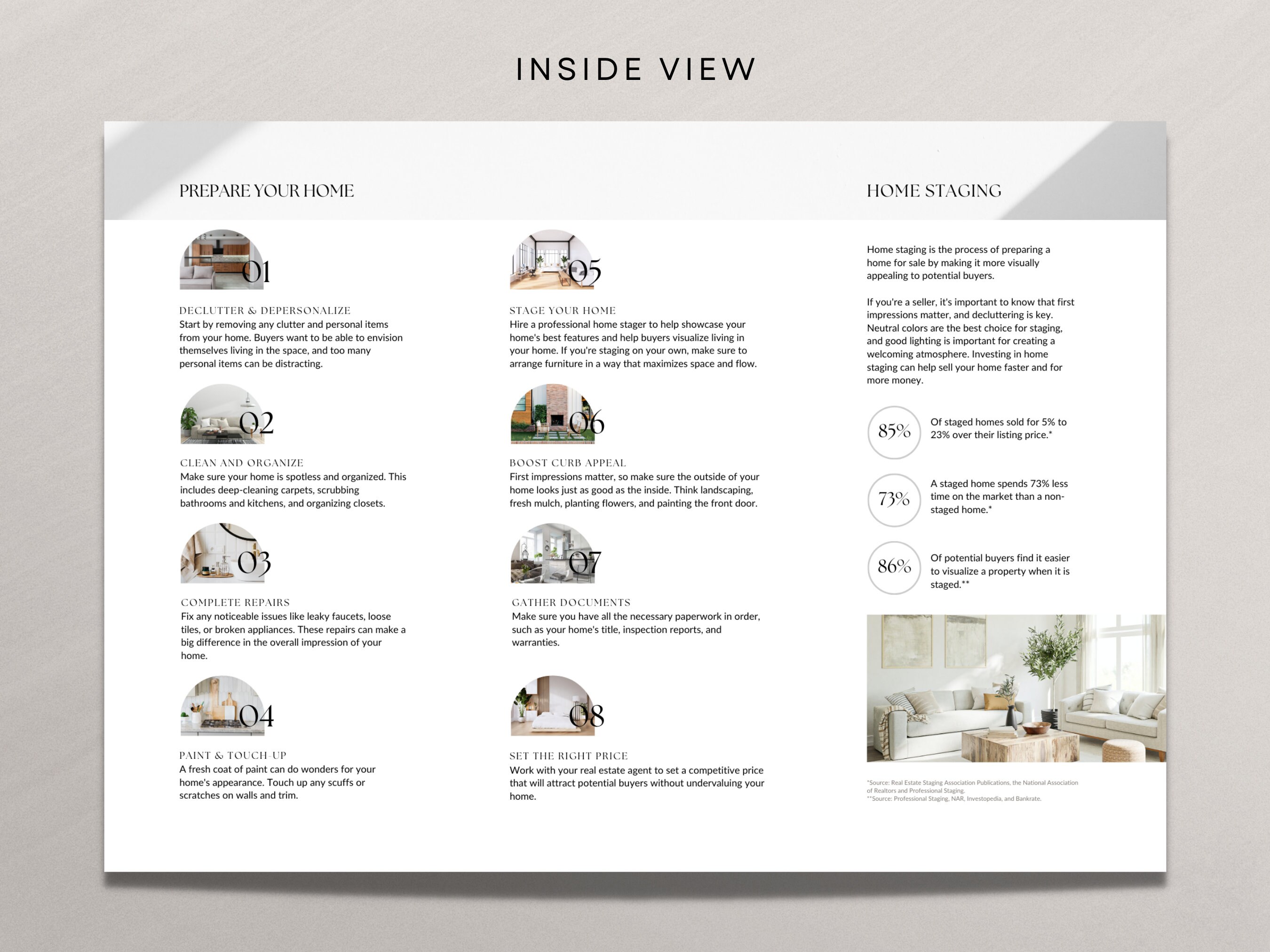 Prep Your Home to Sell Brochure Real Estate Sellers Guide Staging to ...