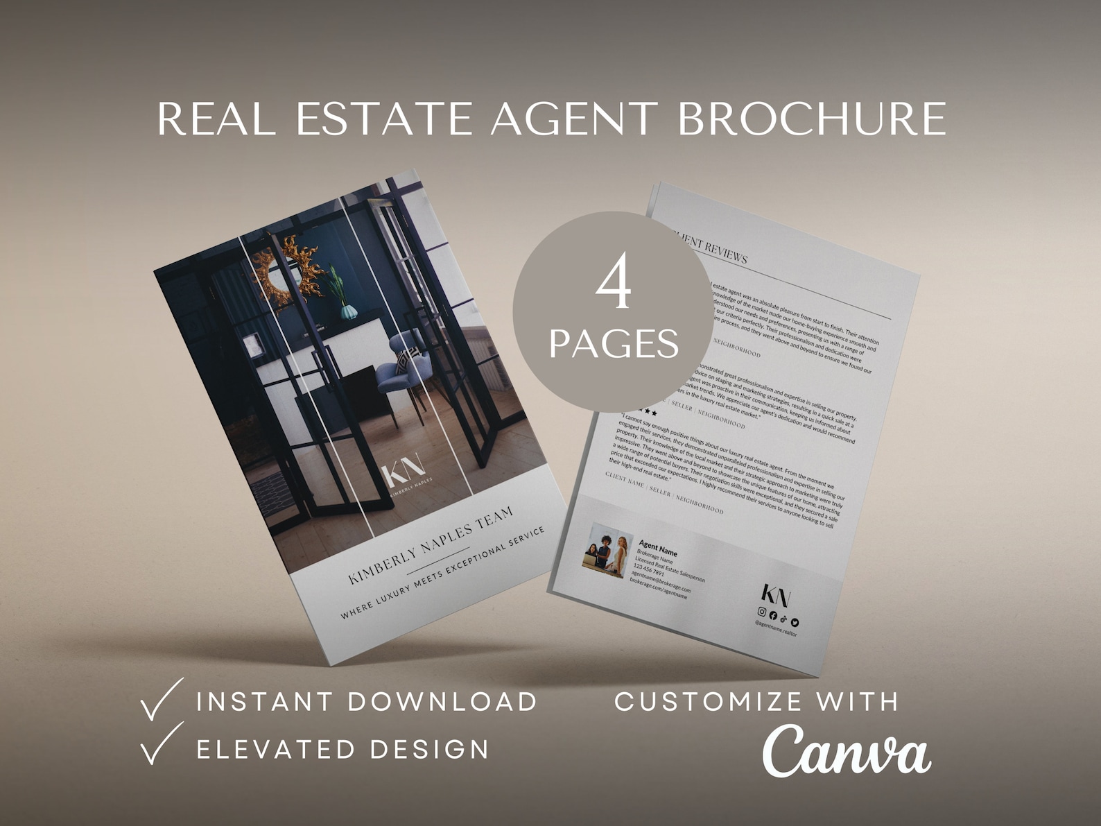 Brochure Real Estate Template Agent Bio Brochure Template Download Real ...