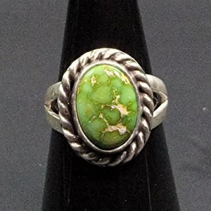 Sonoran Gold Turquoise Ring | Sterling Silver Navajo Ring