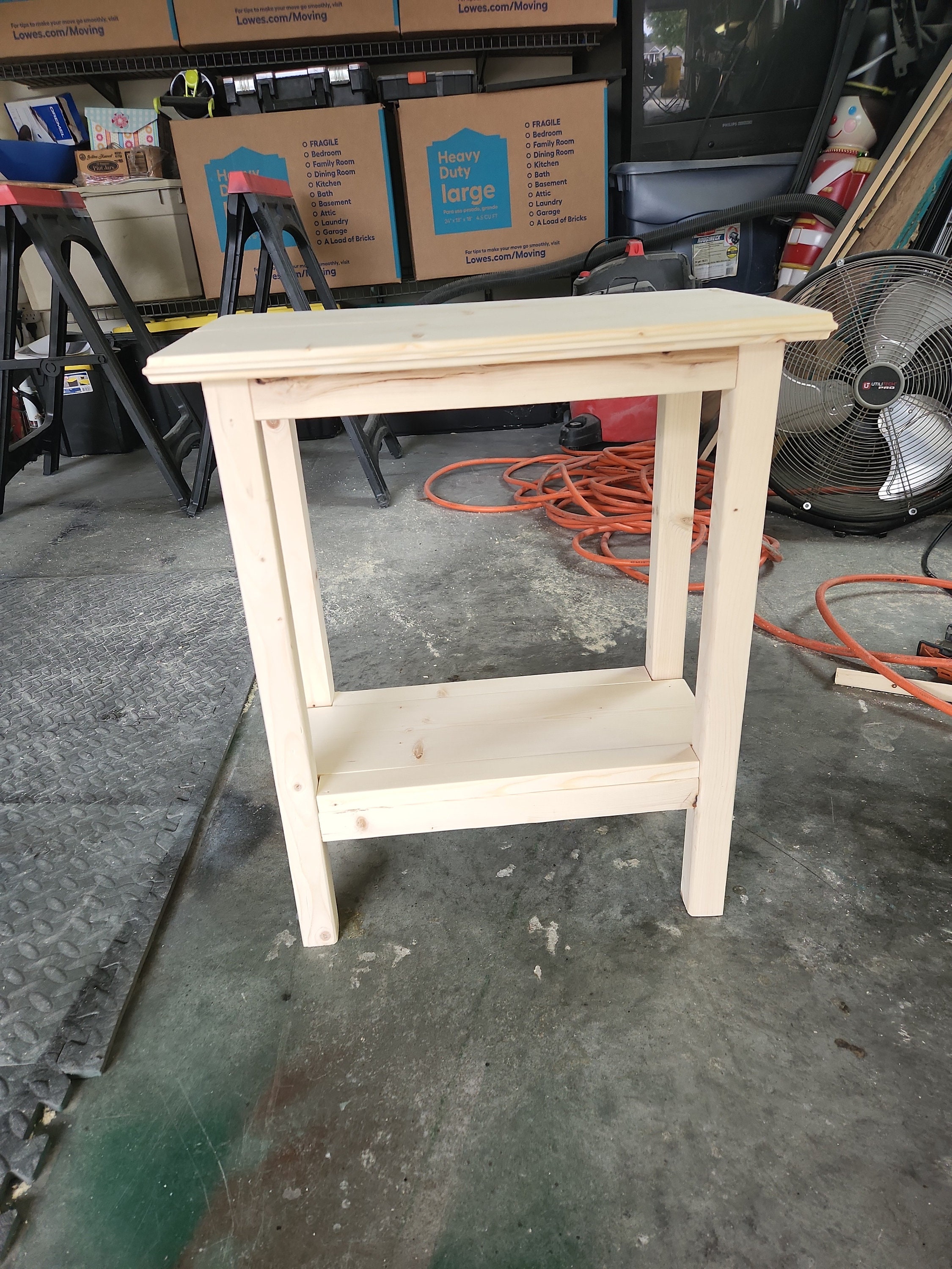 Handmade Wooden Side Table Etsy
