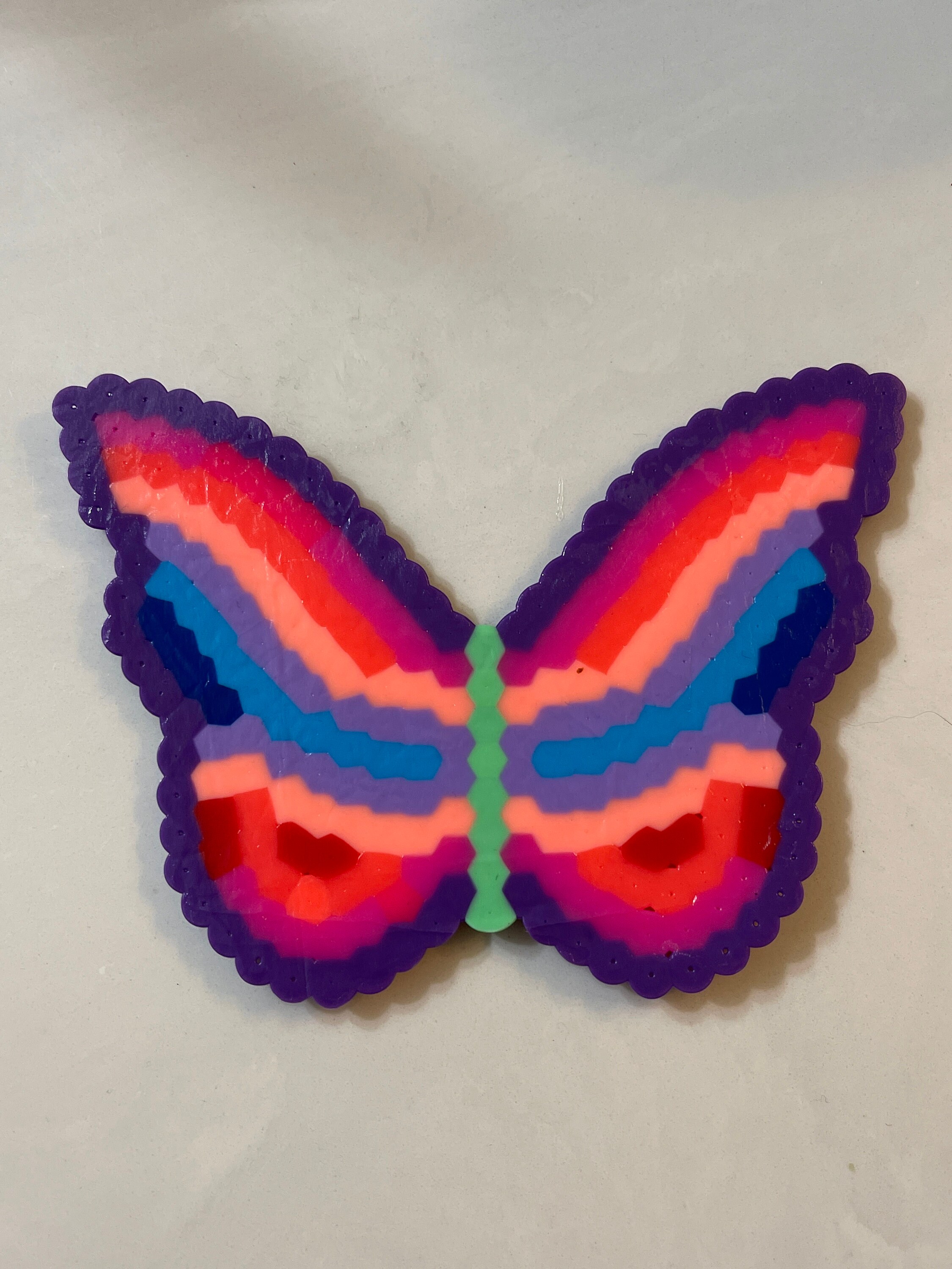Multicolor Perler Bead Butterfly Etsy