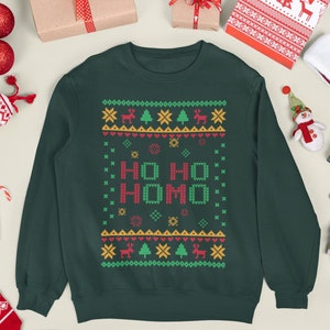 Christmas Shirt, . christmas shirts, Ho Ho Homo, Gay Christmas Sweater, Gay Quote, Gay Christmas Gift, Christmas Sweatshirt, Funny Shirt