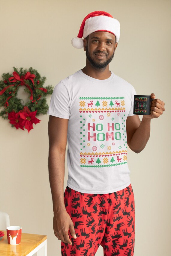 Gay Christmas Shirt Christmas Shirts Ho Ho Homo Gay Shirt Gay Christmas Sweater Gay Christmas Gift Christmas Tshirt Funny Christmas Etsy UK