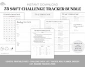 Editable 75 Soft Challenge Tracker - Health, Wellness & Fitness Planner - Instant Digital Download - PDF