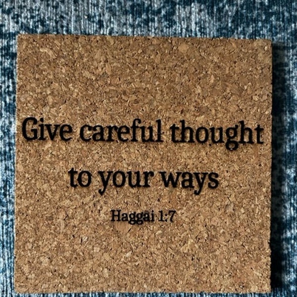 Careful Thoughts Bible Scriptures Wood Burn, Engraved