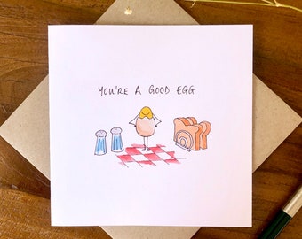 Funny Pun Card - You're a good egg