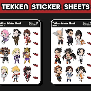 Tekken Aufkleber Bogen