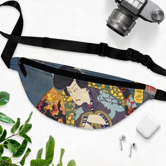 Japanese Kabuki Ninja Samurai Fanny Pack Asian Fanny Pack Japanese Art Japanese Bag Asian Design Unique Gifts Japanese Print Etsy