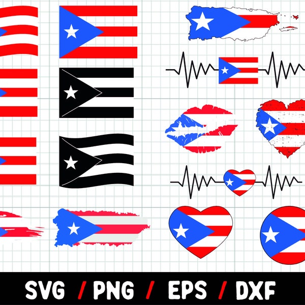 Puerto Rico svg Flag, Latina svg For Cricut Instant Download