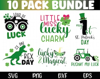 kids St. patrick's day svg Bundle, Shamrock svg, Lucky Svg, Saint Patrick's Day Boy, Unicorn svg Cut Files For Cricut