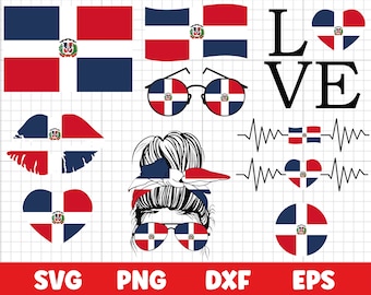 Dominican Republic svg, Dominican Flag svg Instant Download