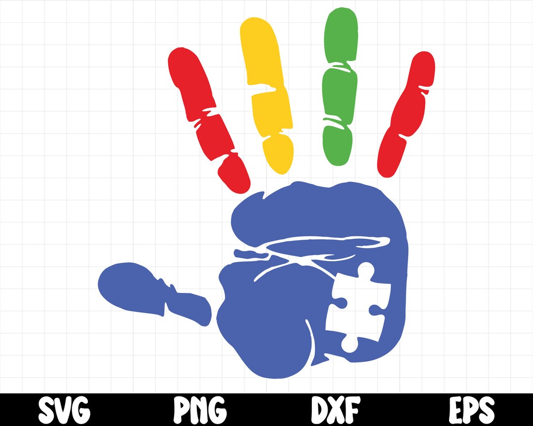 Autism Svg, Handprint Puzzle Svg, Autism Awareness Sublimate Designs