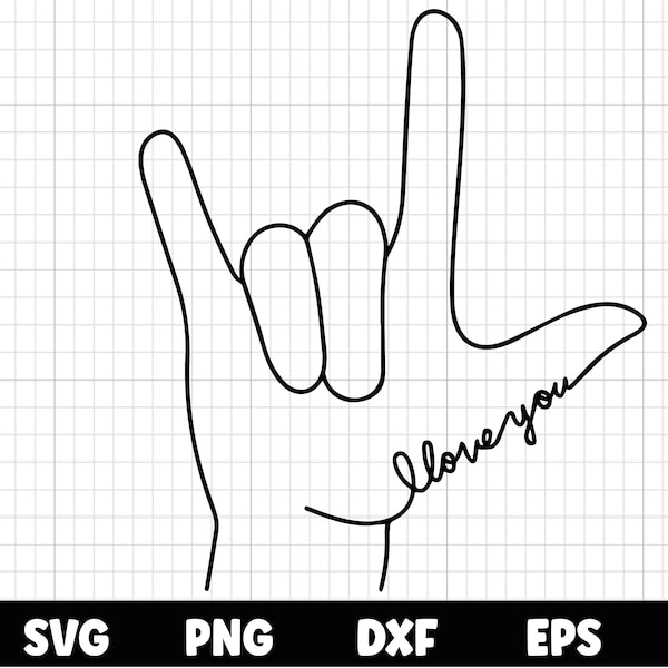 I love You Sign Language SVG, America sign language svg, I Love You svg, Sign Language svg, asl Teacher svg