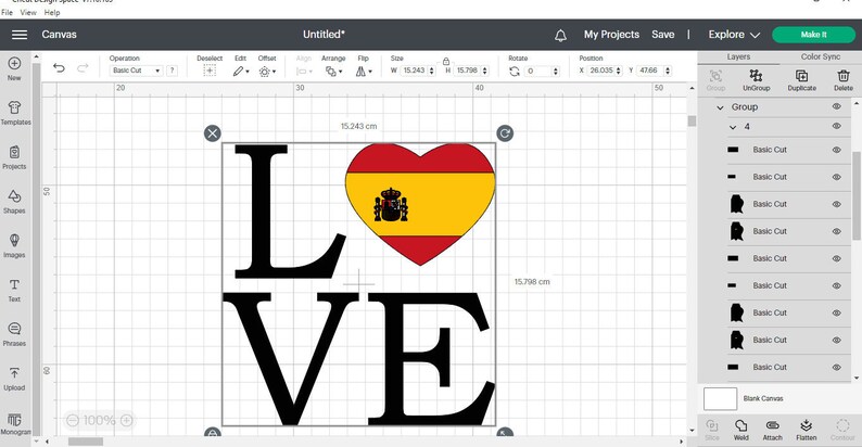 Spanish Flags SVG file is perfect for making projects for personal use and small business use. Make your own unique t-shirts, coffee mugs, tote bags, and so much more! This file is compatible with cutting machines such as Silhouette or Cricut.