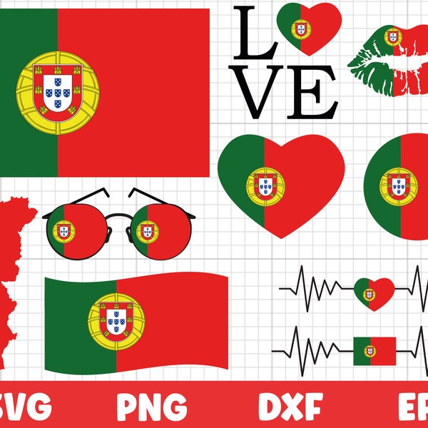 Portugal SVG, Portugal Flag svg Bundle Instant Download