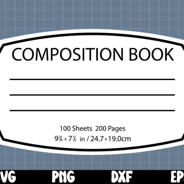 Composition Notebook Cover Png - Etsy
