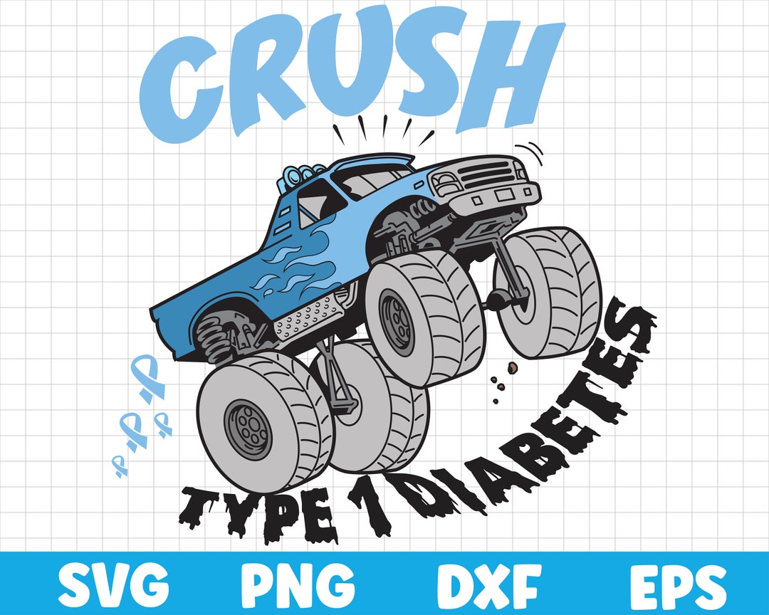 Type 1 Diabetes Svg, Diabetes Awareness Svg, Crush Type 1 Diabetes