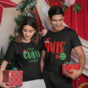 Chest Nuts SVG, Christmas Couple Shirts SVG, Funny Chritmas SVG, Merry ...