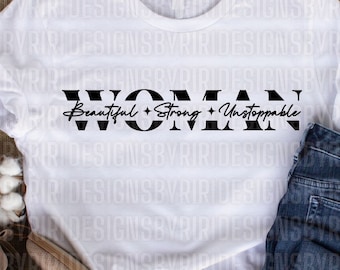 Woman Svg Designs, Strong Woman Png, She is Strong Svg, Motivational svg, Inspirational Png, Pioneer Woman Png,  Beautiful Woman Png, DXF