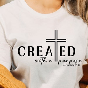 Erstellt mit einem Zweck SVG PNG PDF, christliche SVG, Self Love SVG, Ostern svg, Worthy svg, You Matter, Religious svg, Faith svg,Jesus svg